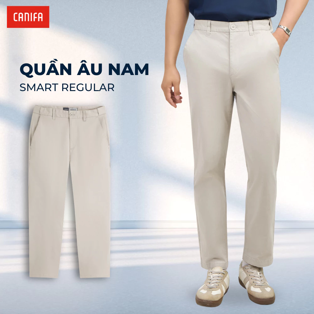 Quần khaki nam CANIFA quần dài cạp chun ẩn dáng ôm 8BK26A001
