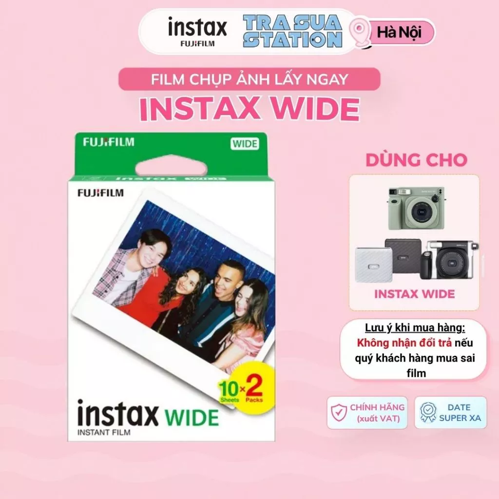 FILM INSTAX WIDE Fujifilm - Phim máy ảnh dành cho máy instax wide 300/210 - Chính hãng