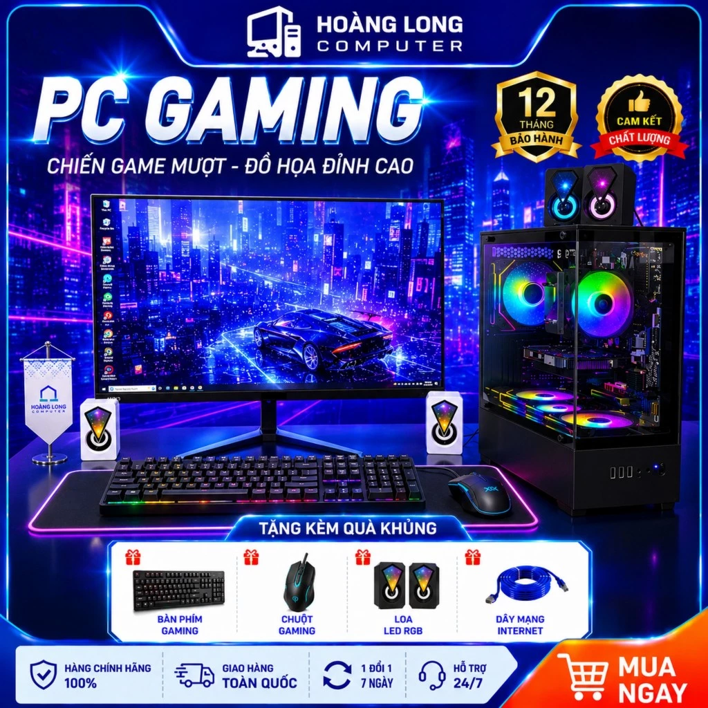 Bộ Máy Tính i5 i7 Ram 8g Ssd 256g VGA 1060 kèm màn mới chơi mượt mọi game Liên minh, fifa 4,csgo đồ họa ngon - Bh 1 năm