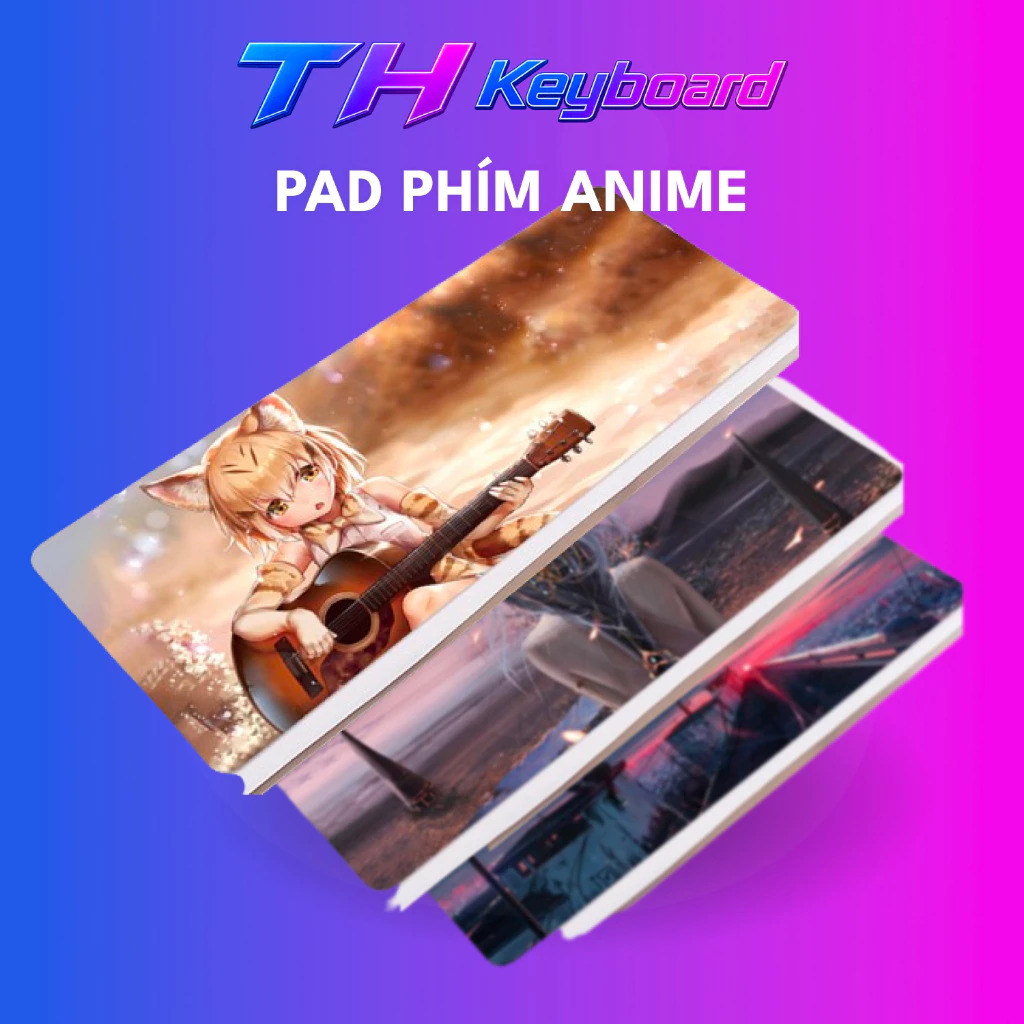 Pad Anime Và Gaming xinh cho bàn phím và chuột nhiều kích thước 30x80x2 mm THKeyboard