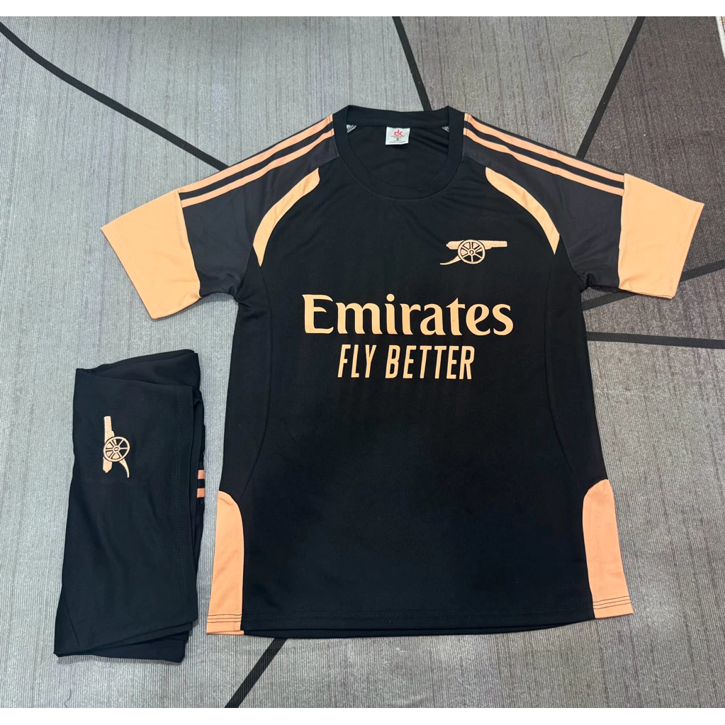Quần Áo Đá Banh Arsenal Đe  Cam (Có In Tên Số) Thun Lạnh Cao Cấp Logo Thêu Nam Nữn