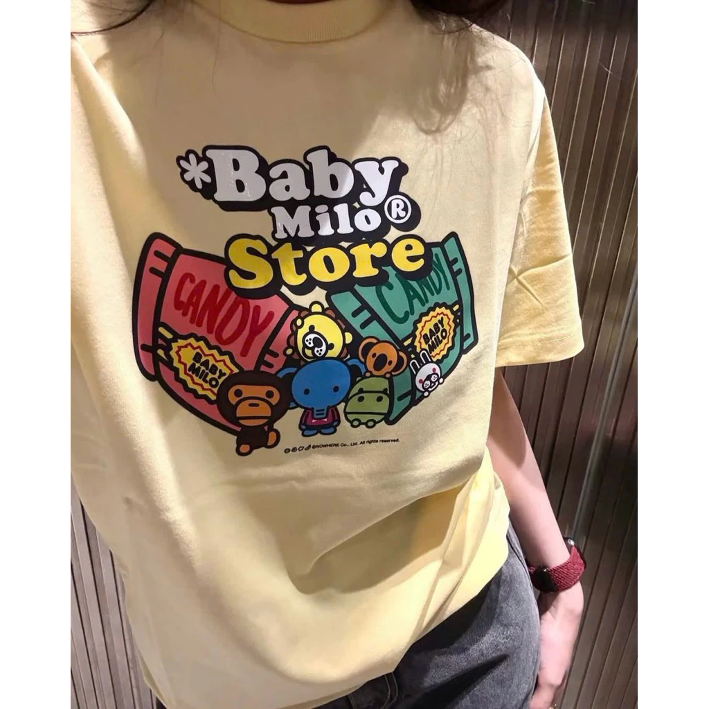 Áo Thun Baby Store, Unisex Nam Nữ Form Rộng Cotton Dày Dặn Thoáng Mát, Full Tag Mac Kèm Túi Zip