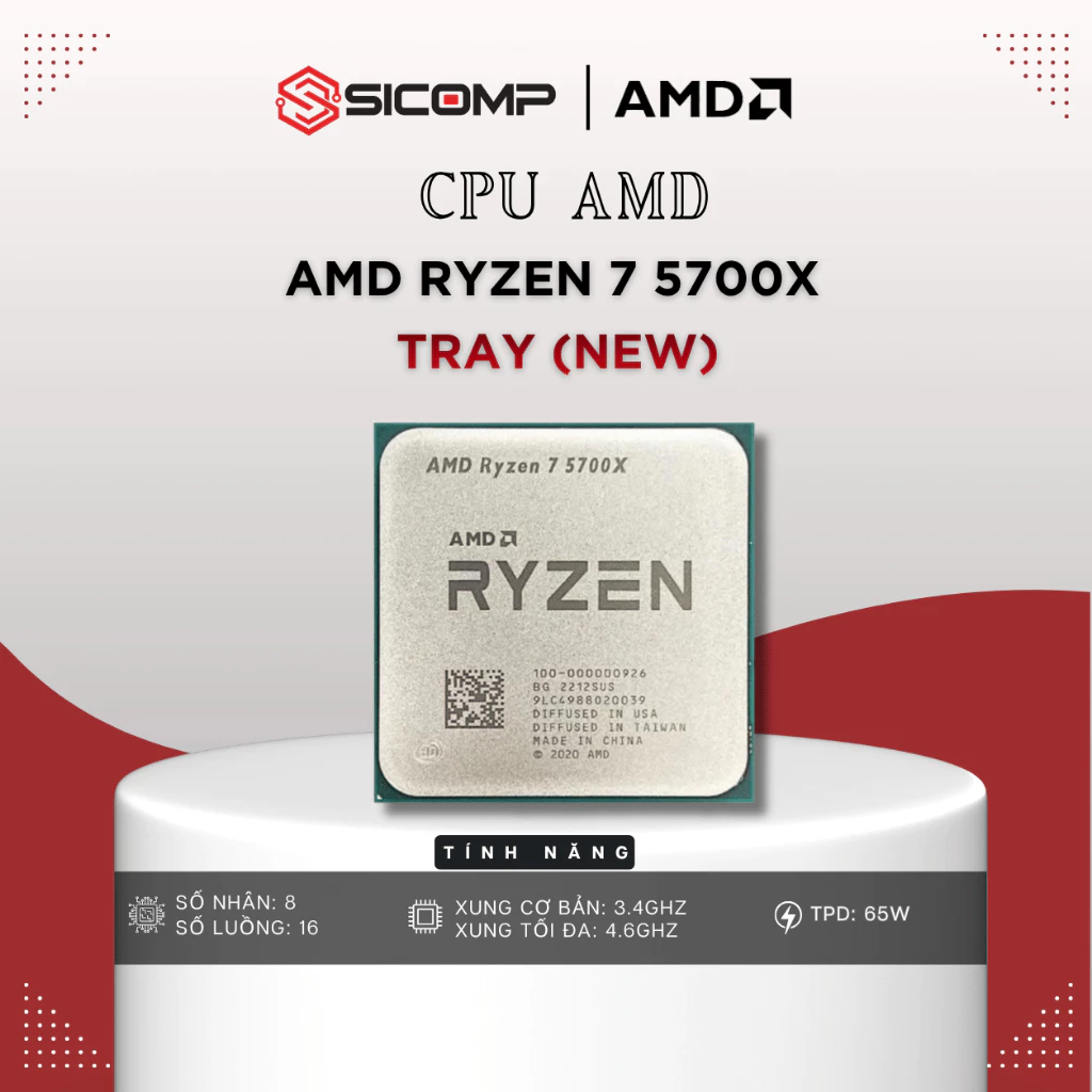 [FULL VAT] CPU AMD RYZEN 7 5700X NEW TRAY, BH 36TH