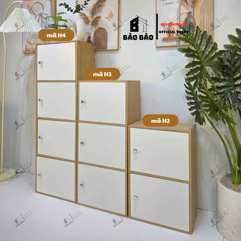 Kệ Trang Trí H234 – thương hiệu Bảo Bảo chất liệu Gỗ MDF Phủ Melamine Chống Trầy  Kiểu Dáng Bắc Âu