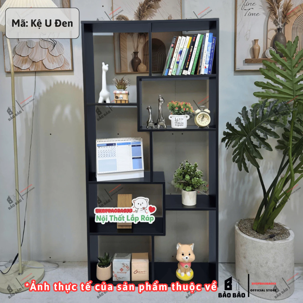 (GIAO HỎA TỐC TPHCM FREESHIP) KỆ SÁCH CHỮ U GỖ MDF TRANG TRÍ - Kệ U