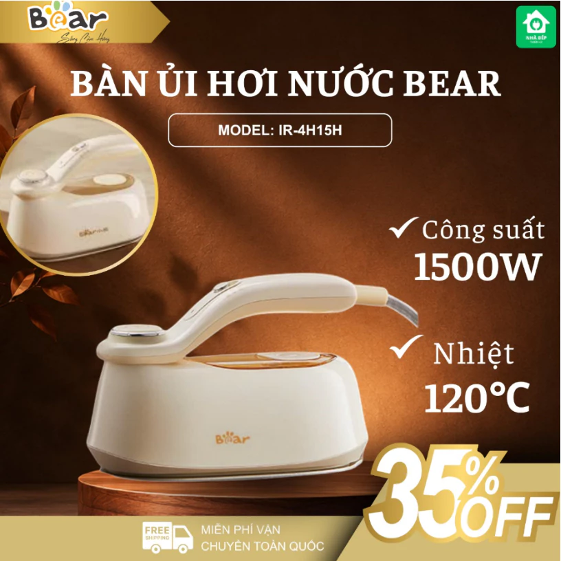 Bàn Ủi Hơi Nước Cầm Tay IR-4H15H Công Suất Mạnh 1500W, Phun Hơi Nhanh Phủ Rộng - Nhà Bếp Thiên Hà