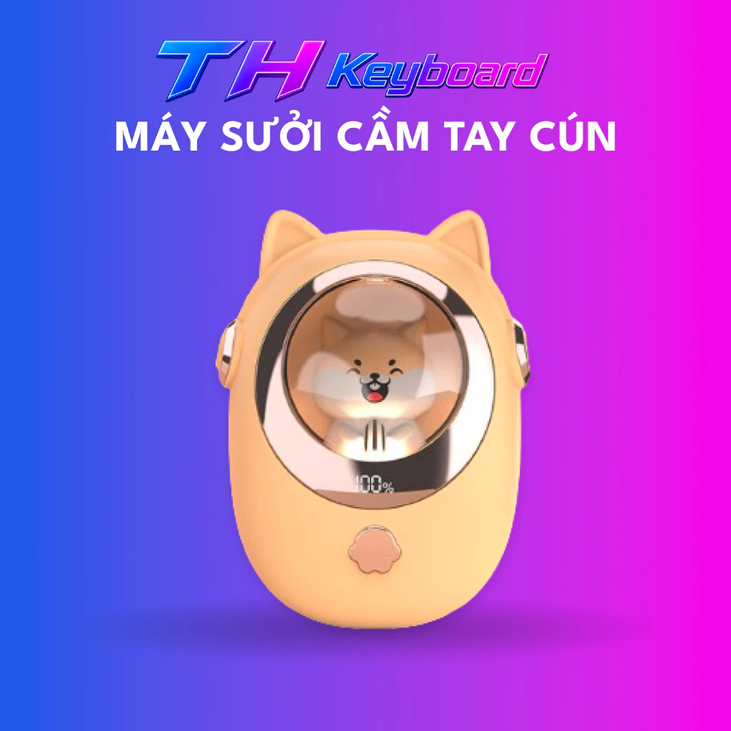 Máy Sưởi Mini Cầm Tay Làm Ấm Nhanh 3 Mức Nhiệt,Nhựa ABS An Toàn,Kèm LED Hiển Thị THKeyboard