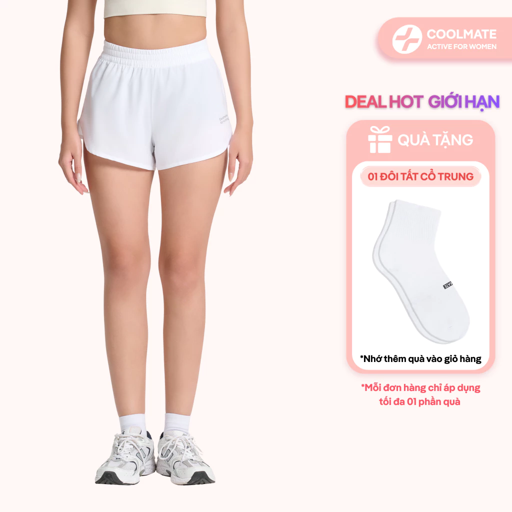 [TẶNG TẤT] Quần shorts nữ chạy bộ 1 lớp Swift shorts 3.5IN thoải mái vận động - Coolmate Women
