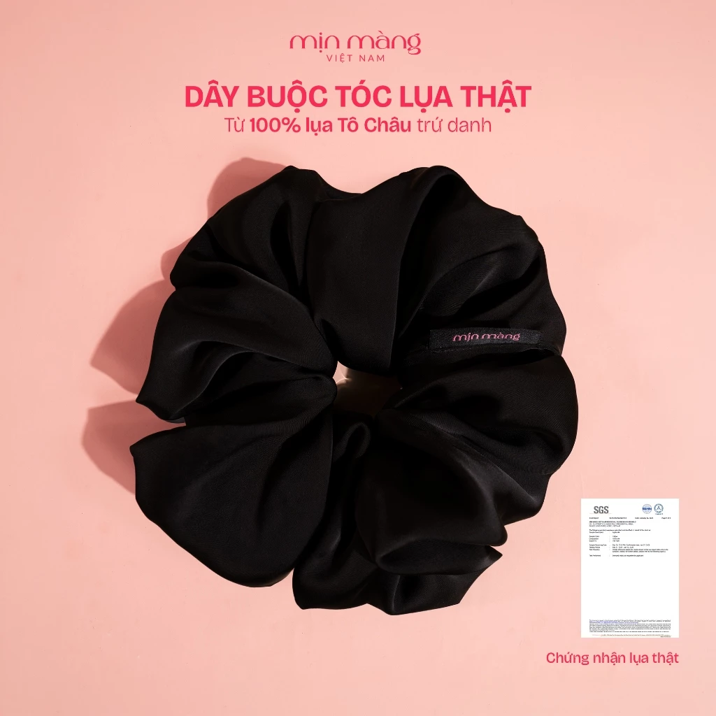 Scrunchies Dây Buộc Tóc Lụa Tô Châu Cao Cấp Có Kiểm Định MỊN MÀNG VIỆT NAM Nuôi Dưỡng Tóc Giảm Rụng