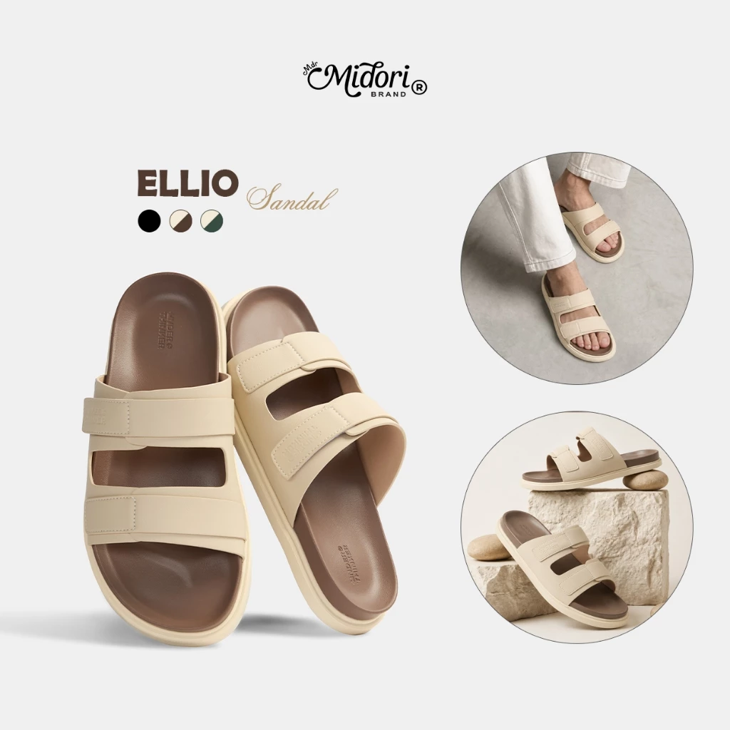 Dép Nam ELLIO Quai Ngang Da Microfiber Cao Cấp Đế Bằng Chống Trơn Trượt Đi Làm Chơi Học | M STUDIO đang được đối chiếu cho người mua tại Việt Nam