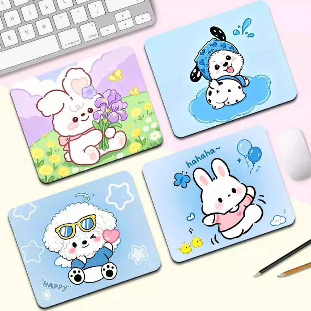 Lót Chuột Thỏ Gấu Mèo Cún Khủng Long | Mouse Pad Chống Trượt, Bề Mặt Mịn, Nhiều Mẫu Cute Hoạt Hình Kawaii Siêu Dễ Thương