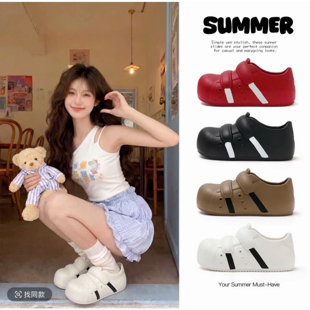Giày Nữ Mũi Vỏ Sò 2 Quai Đế Mềm Êm Chân Phong Cách Hàn Quốc - Lù Store - 9922