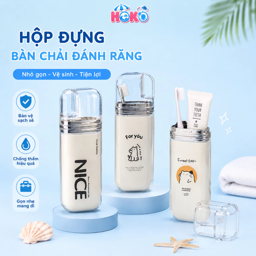 Hộp đựng bàn chải kem đánh răng ống đựng bàn chải kem đánh răng đựng đồ đa chức năng tiện dụng khi đi du lịch