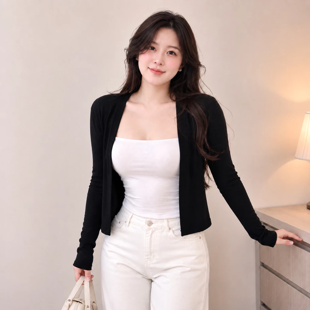 Áo Khoác Cadigan Nữ AT17 Dáng Vừa, Vải Borip Cotton Mịn, Mềm Mại, Thoáng Mát, Co Giãn Êm Ái