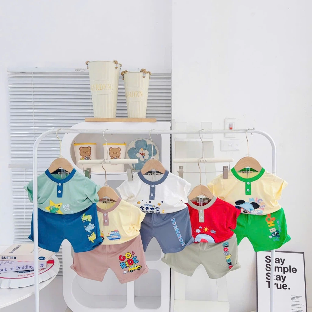 [ Mẫu Mới] [-17kg] Bộ Cộc Quần Đùi Thun Lạnh Cho Bé Trai vải Mềm Mịn Thoáng Mát mặc ở nhà mát  - Bộ Sát Nách Ba Lỗ Thun