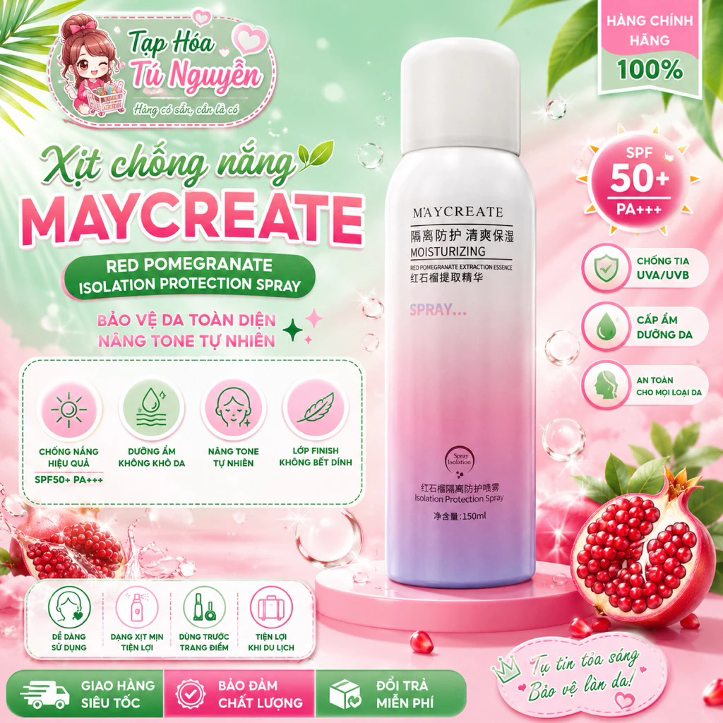 Xịt chống nắng M’crayte SIÊU HOT CHÍNH HÃng