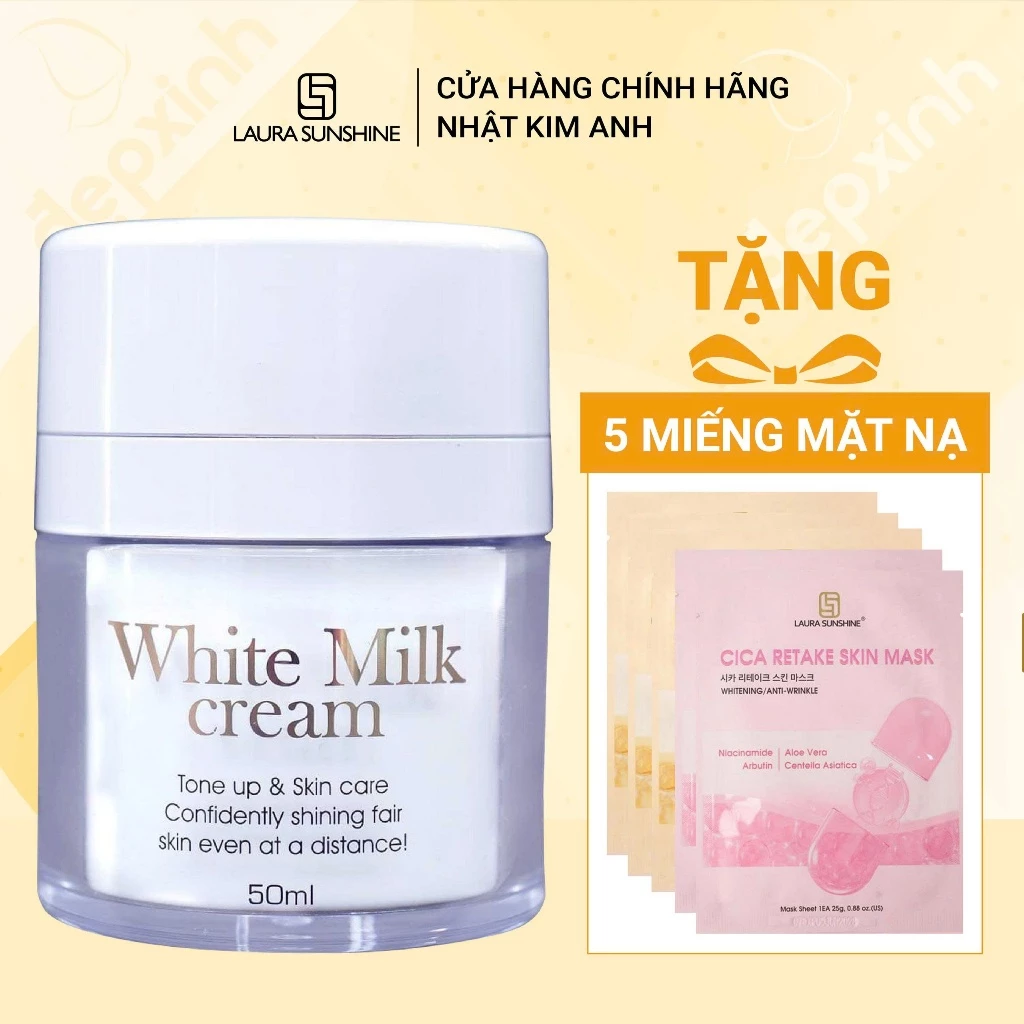 Kem sữa trắng da mặt ban ngày Laura Sunshine White Milk Cream 50ml