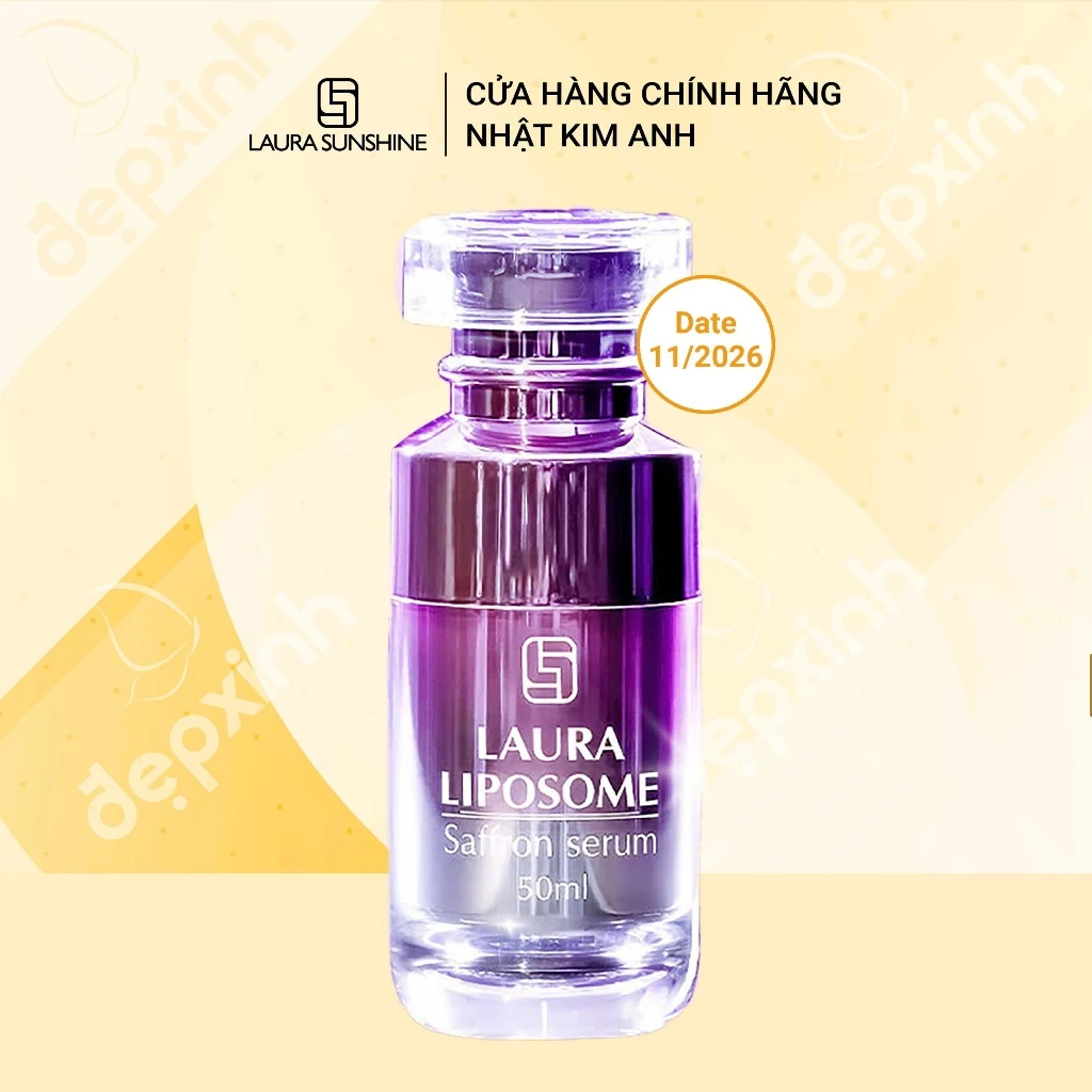 [HSD 15/11/2026] Serum dưỡng trắng da nhụy hoa nghệ tây Laura Sunshine Liposome Saffron 50ml