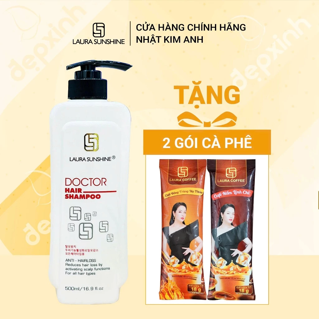 [HSD 05/06/2027] Dầu gội giảm rụng tóc & giúp mọc tóc Laura Sunshine Doctor Hair 500ml