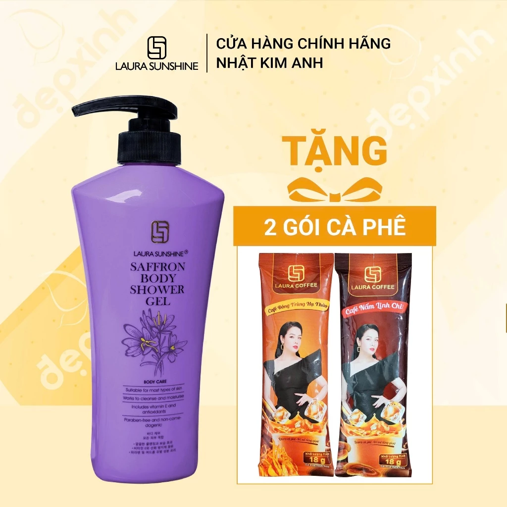 Sữa tắm nhuỵ hoa nghệ tây Laura Sunshine Saffron Body Shower 500ml