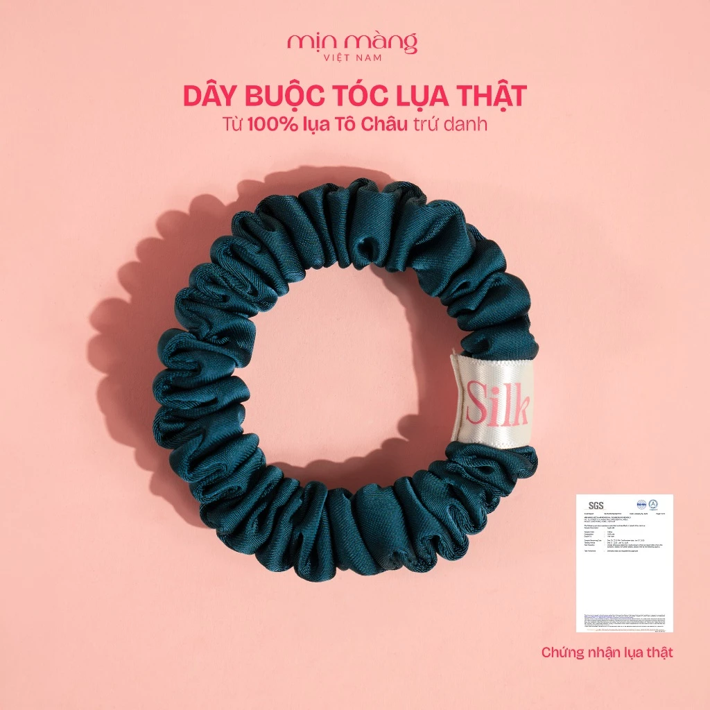 Scrunchies Dây Buộc Tóc Lụa To Phồng Mềm Mại Handmade MỊN MÀNG VIỆT NAM Không Gây Gãy Rụng Tóc
