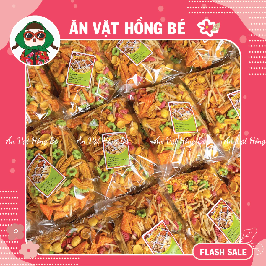 Snack Tá Lả Mix Vị Siêu Ngon Siêu Giòn Các Món Bim Bim Tá Lả HOT, đồ ăn vặt