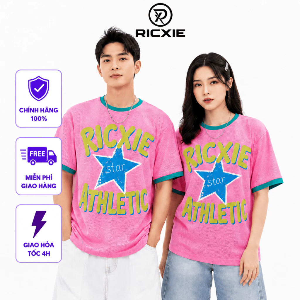 RICXIE Áo Thun Nam Nữ Mùa Hè 777 - Thiết Kế Độc Đáo, Phong Cách Thể Thao, Màu Sắc Sống Động