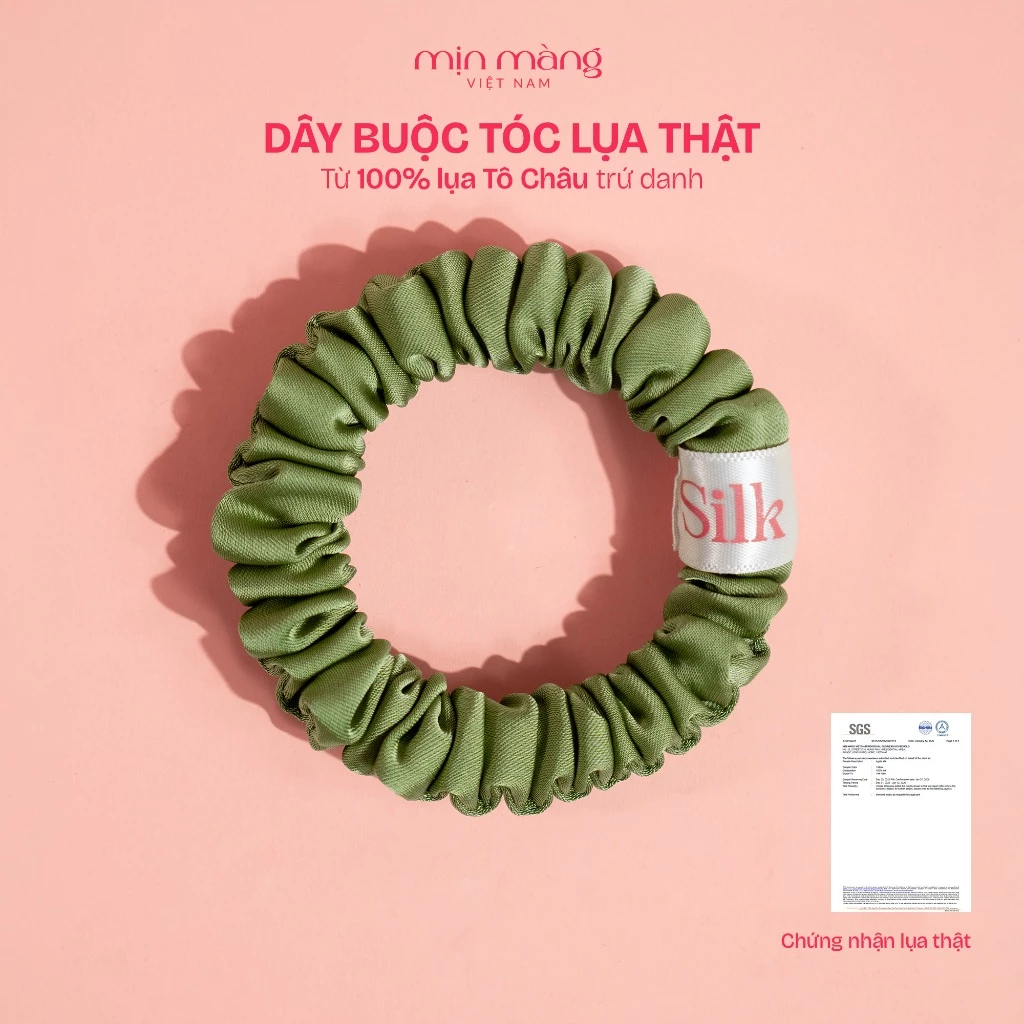 Scrunchies Dây Buộc Tóc Lụa To Phồng Mềm Mại Cao Cấp Handmade MỊN MÀNG VIỆT NAM Êm Mượt Ngăn Gãy Tóc
