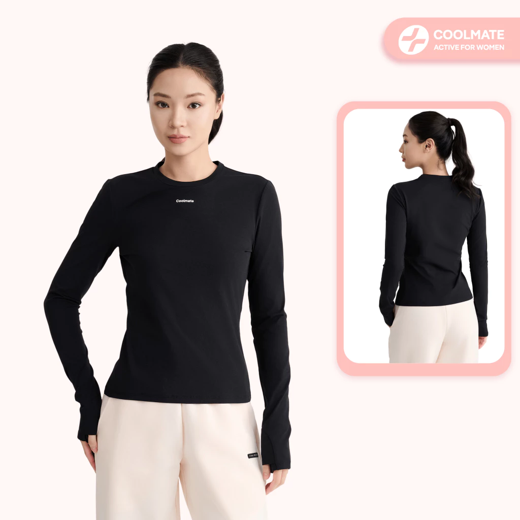 [MUA 2 GIẢM 10%] Áo dài tay thể thao nữ Slim Flex co giãn thoải mái vận động Coolmate