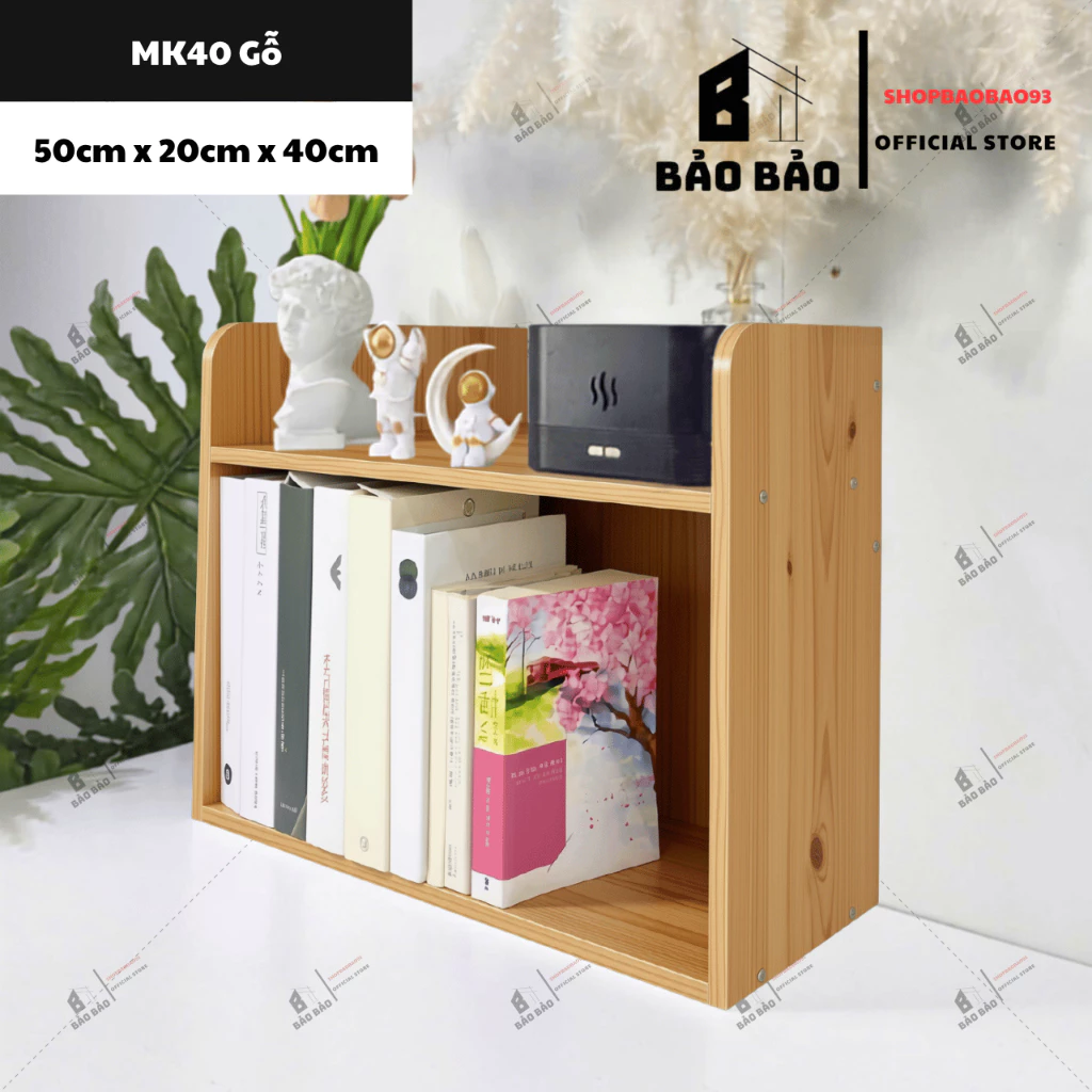 Kệ sách để bàn học nhiều ngăn tiện lợi decor bàn làm việc chất liệu gỗ MDF hiện đại
