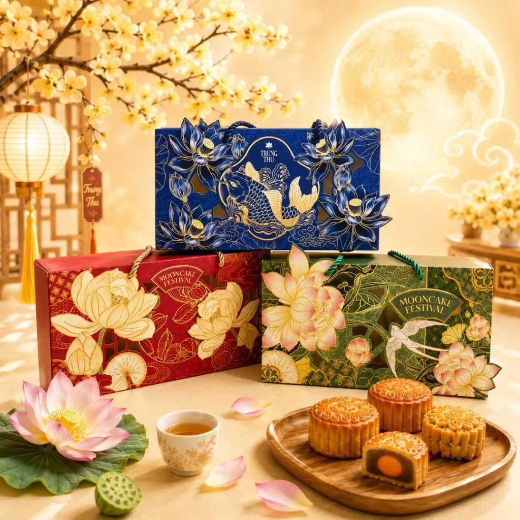 Combo 3 Hộp đựng 2 bánh Trung thu [QUÀ TẶNG] - 6SFOOD