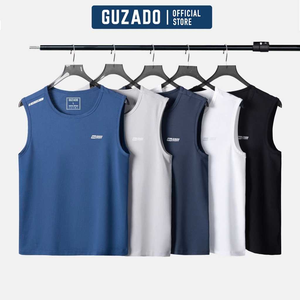 Áo Tanktop Nam GUZADO Premium Coolmax, Siêu Thoáng Khí, Nhanh Khô Thể Thao Thoải Mái GTT06-GATT25S006