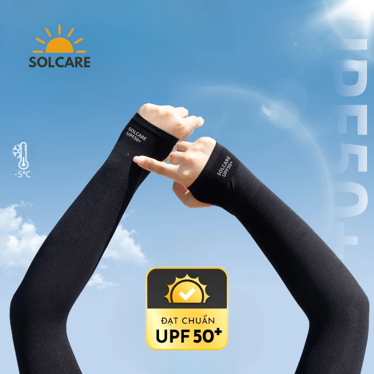 [ CẢI TIẾN ]Găng Tay Chống Nắng SOLCARE Ống tay chống nắng UPF50+ Chống UV Thời Trang Cao Cấp Co Giãn 4 Chiều - OT01