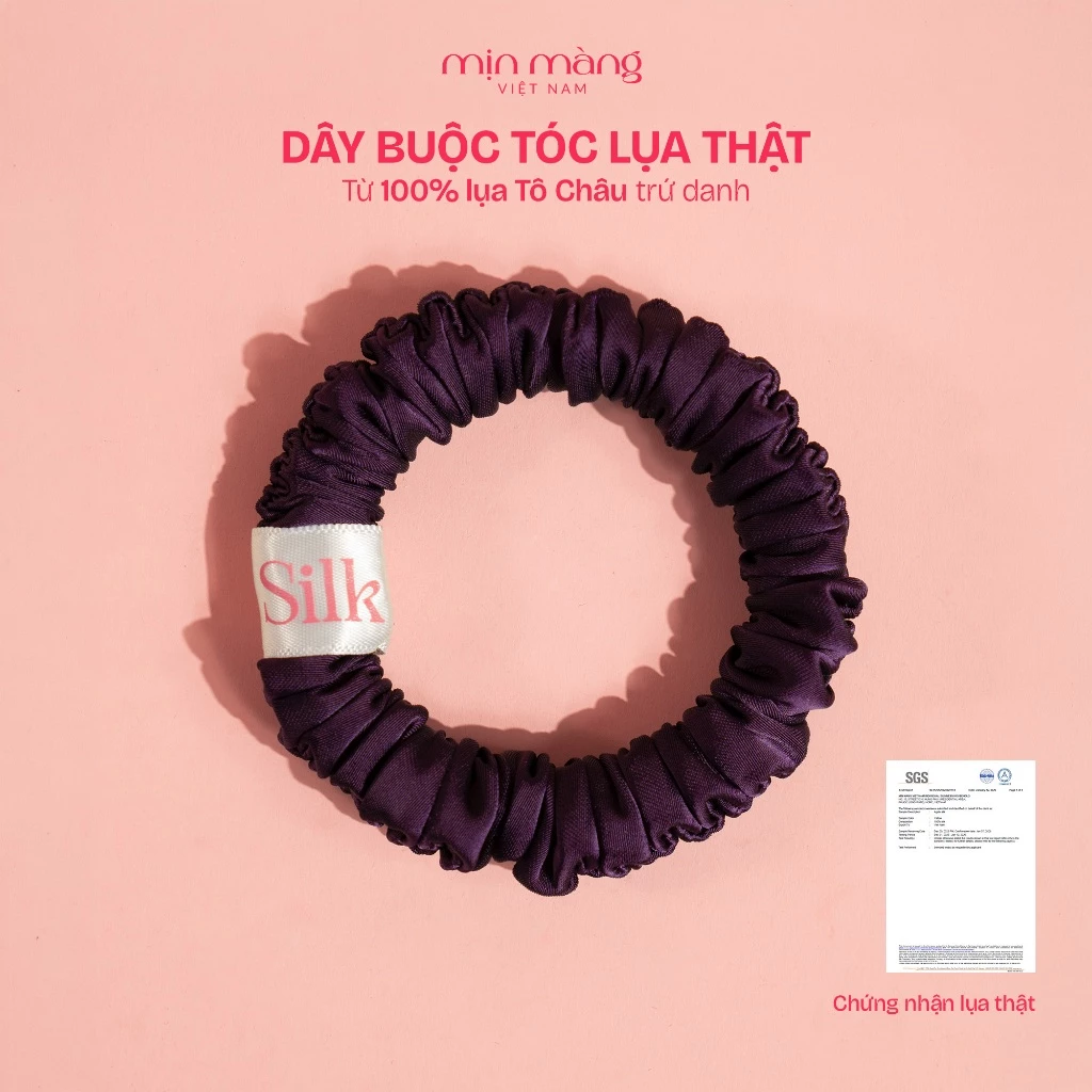 Scrunchies Dây Buộc Tóc Lụa To Phồng Mềm Mại Cao Cấp Handmade MỊN MÀNG VIỆT NAM Bảo Vệ Tóc Êm Ái