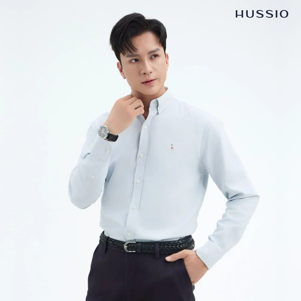 Áo sơ mi nam công sở vải oxford cao cấp, ít nhăn, chuẩn form, nhiều màu, lịch lãm  – HUSSIO