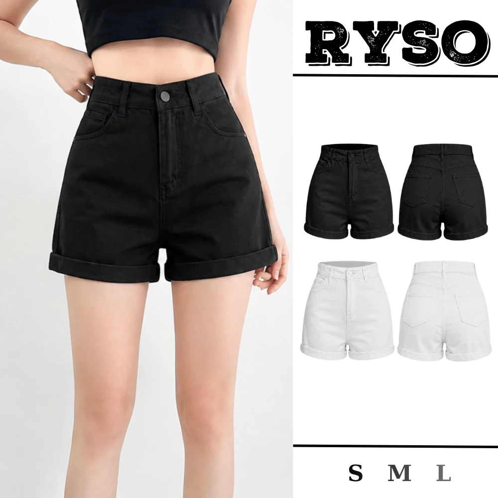 Quần Short Kaki Nữ Cạp Cao Ôm Lật Lai, Quần Đùi Nữ Basic Form Chuẩn Co Giãn Mềm Mại QU01 RYSO STORE