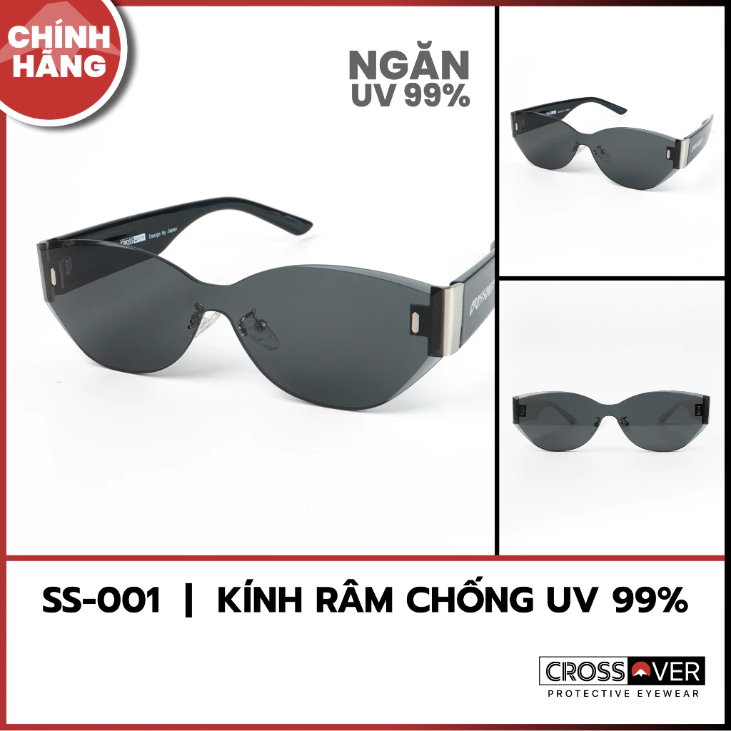 Kính Râm Thời Trang Unisex Chống UV400 Thiết Kế Bản Ngang Cá Tính, Kính Mát Nam Nữ Phong Cách Y2K Cao Cấp -  SS-001