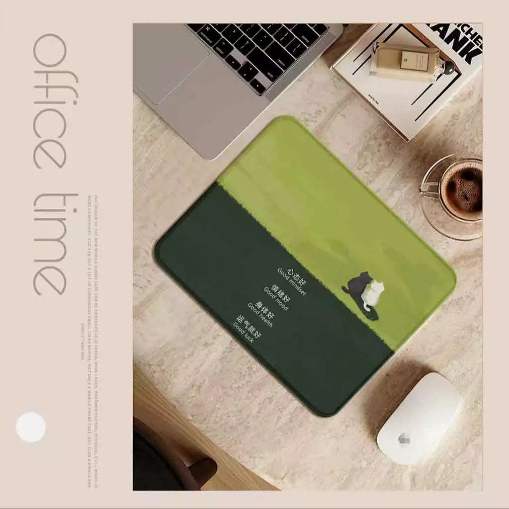 Lót Chuột Thung Lũng Xanh Vintage - Mouse Pad Phong Cảnh Chống Trượt, Bo Viền Cao Cấp 26x21cm