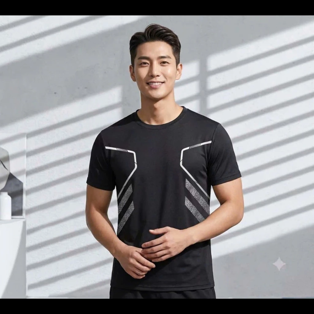 Aó Thun Thể Thao Cổ Tròn Chất Thun Lạnh Cotton Cao Cấp Tập Gym,Chơi Thể Thao,Thấm Hút Mồ Hôi Thoáng Mát