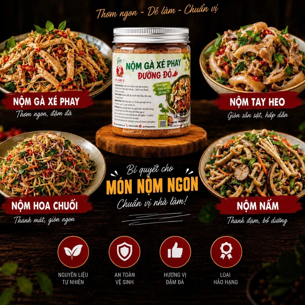 Gia vị nộm gà xé phay đường đỏ siêu ngon