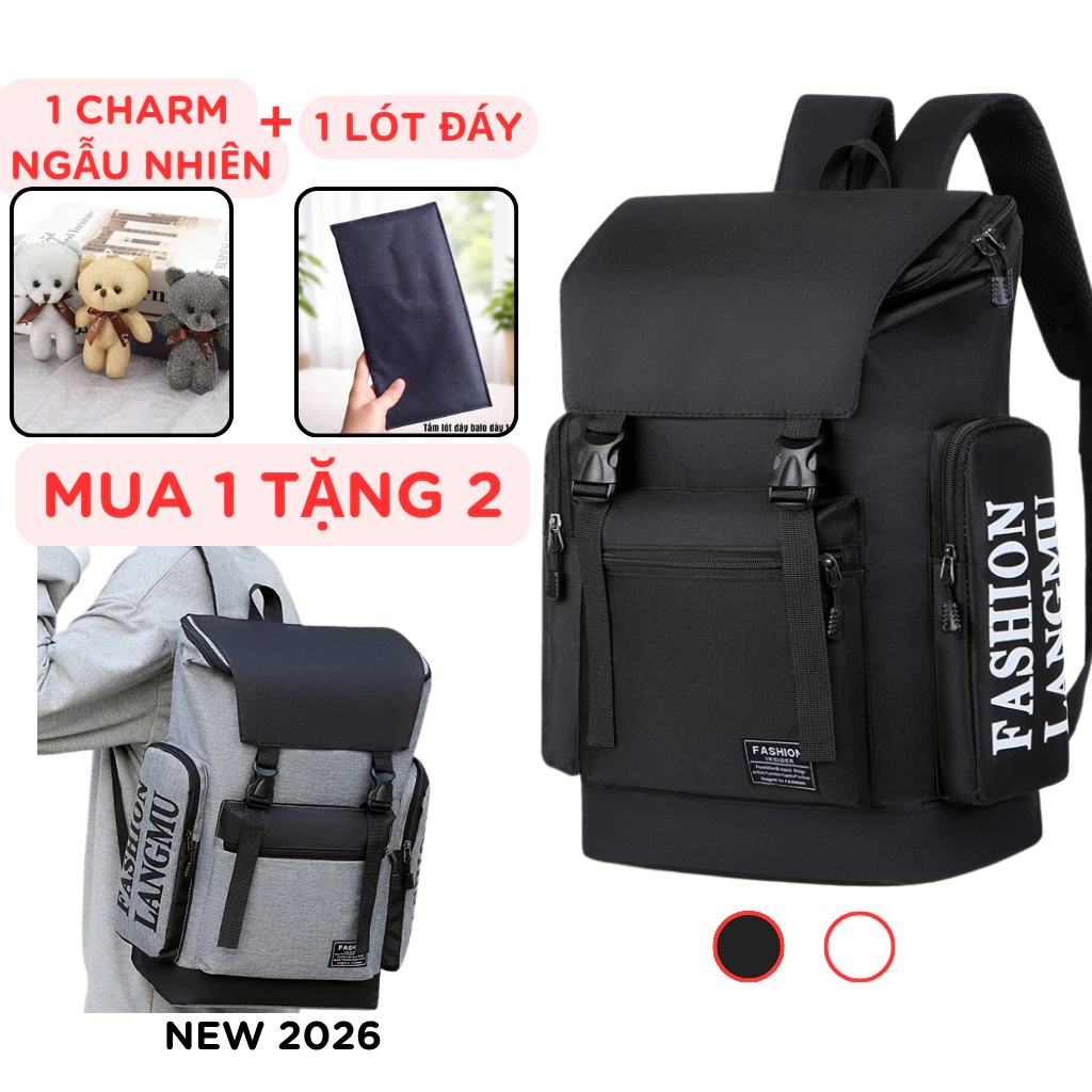 Balo Nam Cỡ Lớn Chống Thấm Nước Đựng Laptop 17 Inch Đa Năng Cho Học Sinh Cấp 3 Du Lịch BL16