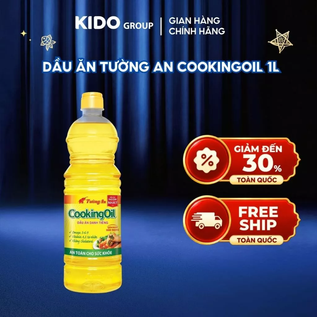(MUA 3 GIẢM 33%) Dầu Ăn Tường An CookingOil 1L