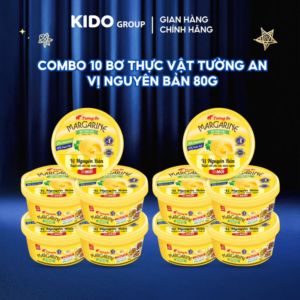 Bơ Thực Vật Tường An vị Nguyên Bản 80g/200G - Tùy chọn combo (HSD 10/2026)