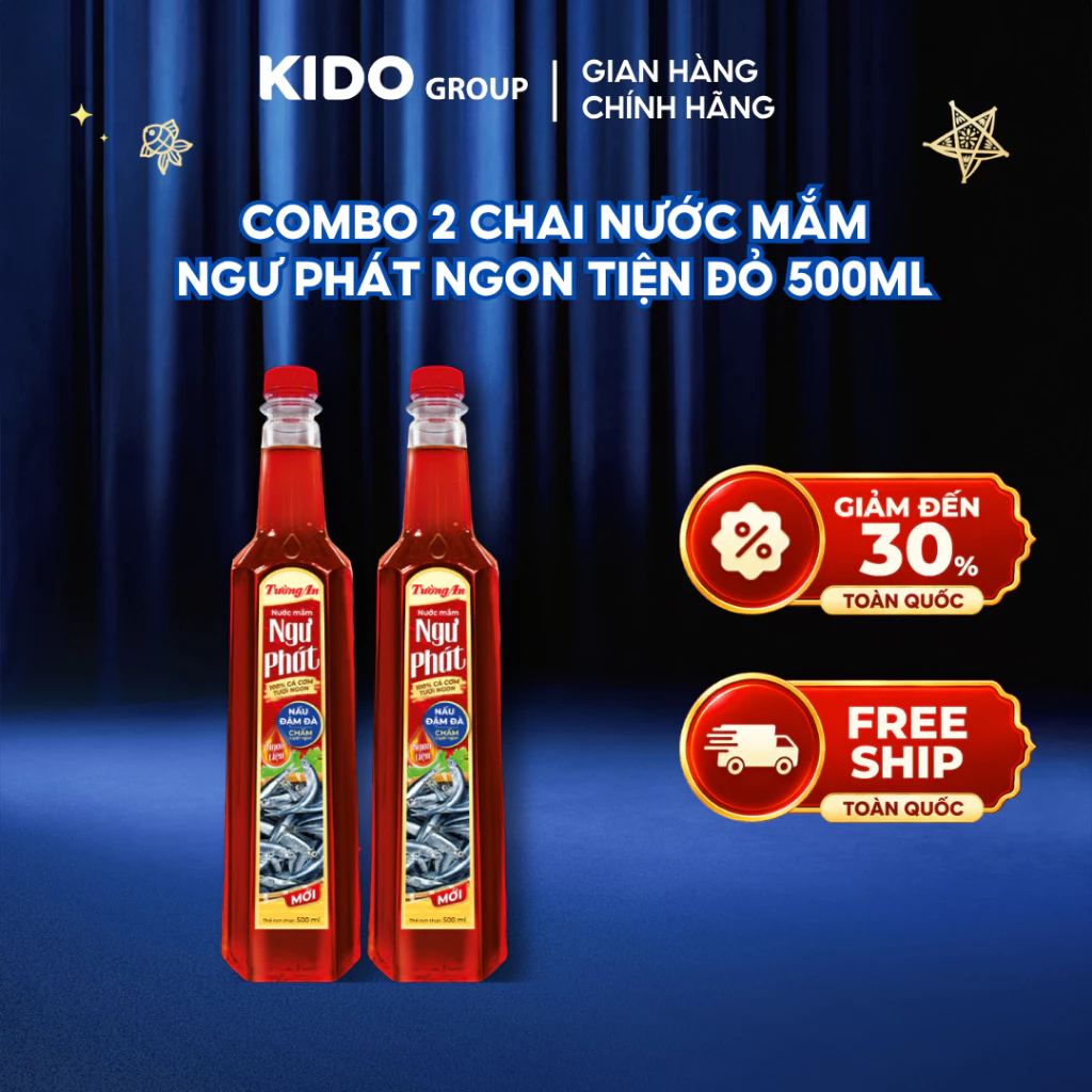 Combo 2 chai Nước Mắm Ngư Phát Ngon Tiện Đỏ 750ml
