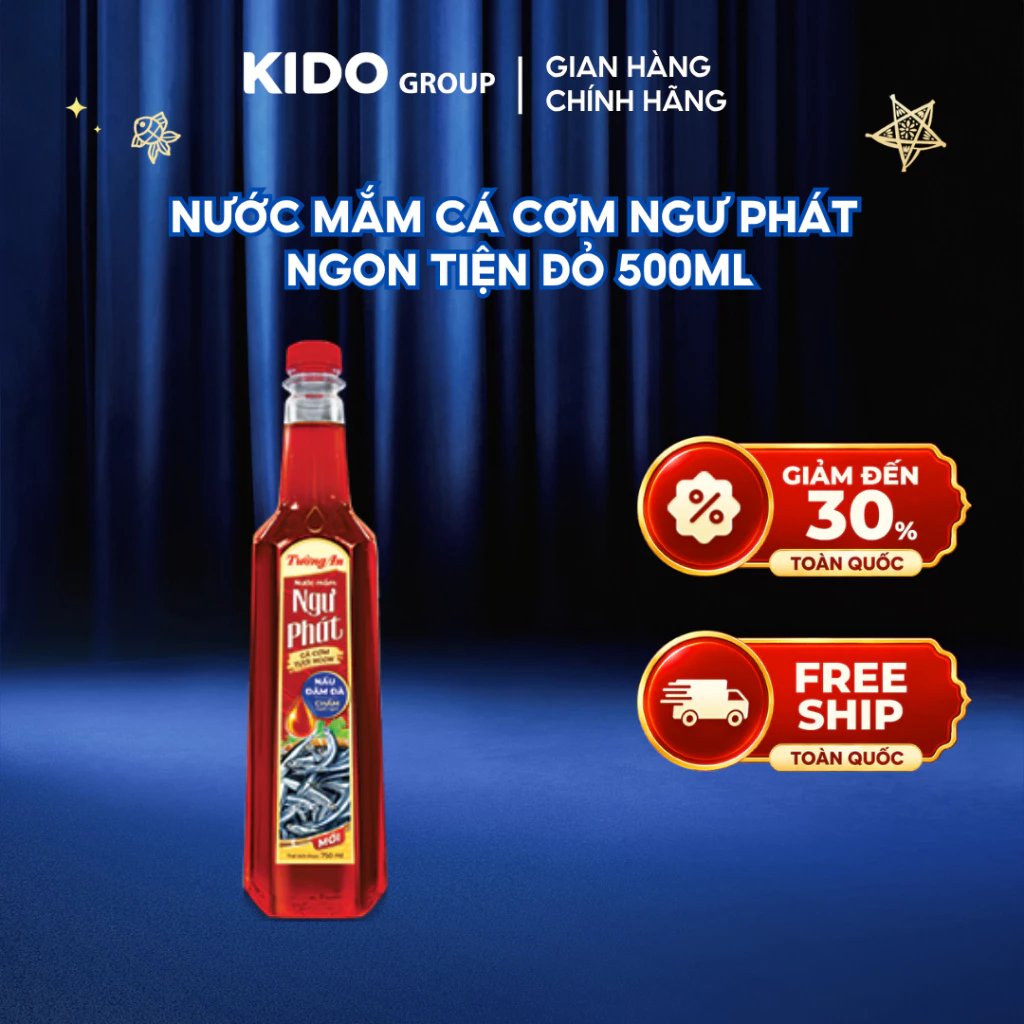 Nước mắm cá cơm Ngư Phát Ngon Tiện – Nhãn Đỏ 500ML
