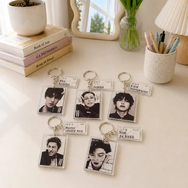 Móc Khóa Thẻ Tên CORRK Idol Kpop Phong Cách Hàn Quốc KEO SEO JU MAR In 2 Mặt Dày Dặn Dễ Thương
