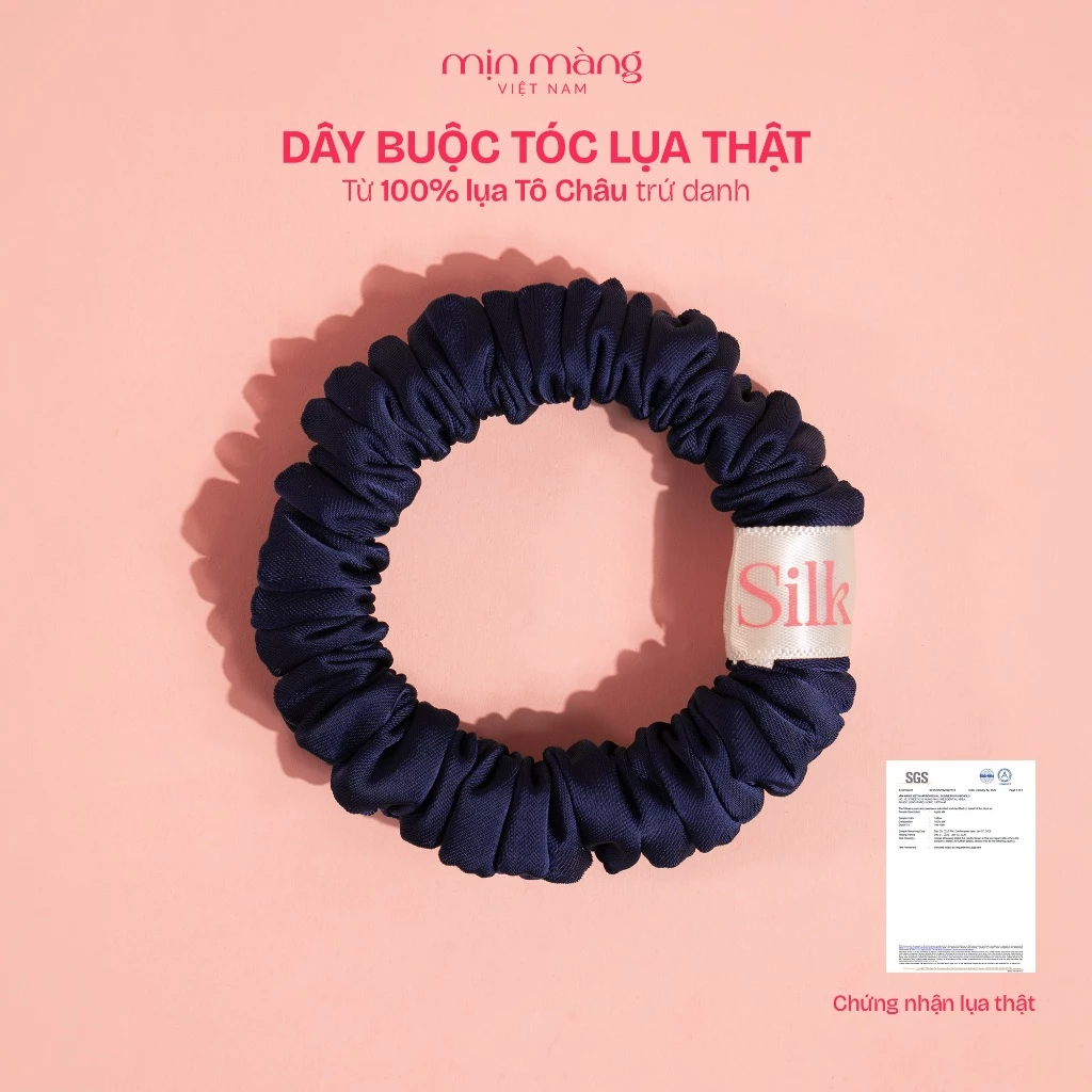 Scrunchies Dây Buộc Tóc Lụa Tô Châu Handmade To Phồng Êm Ái MỊN MÀNG VIỆT NAM Giữ Nếp Không Gãy Rụng