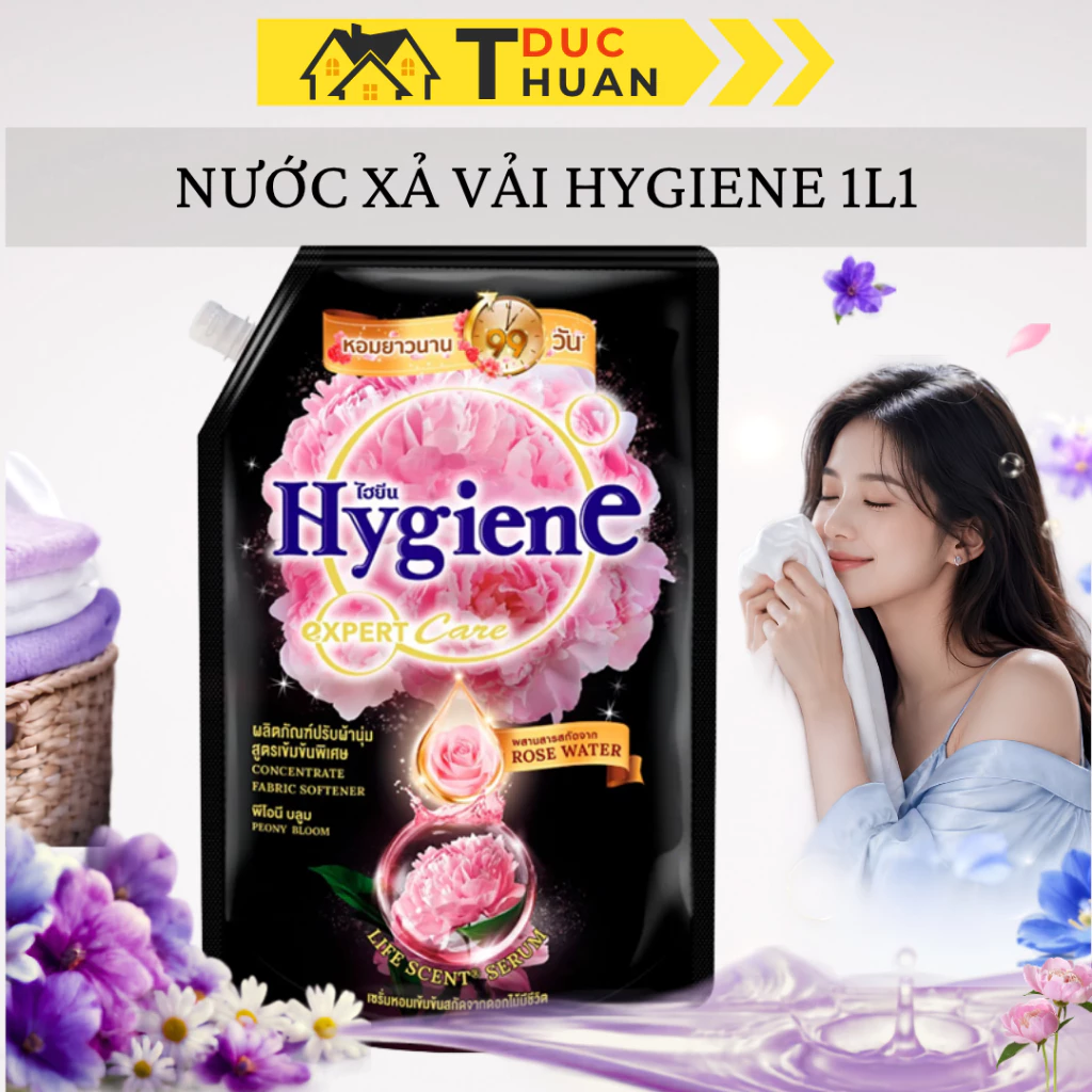 Túi Nước Xả Vải Hygiene Nhập Khẩu Thái Lan 1100ml Hương Nước Hoa, Thơm lâu - DT HOME