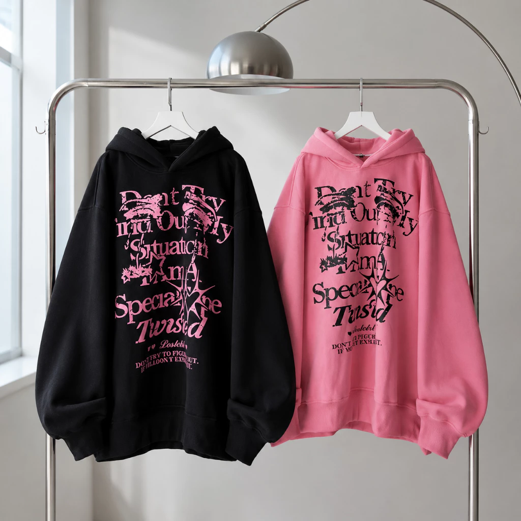 Áo Hoodie Unisex TUNSID Tay Phồng Nón 2 Lớp Trùm Qua Đầu Vải Nỉ Bông Dày Dặn - TOMANO