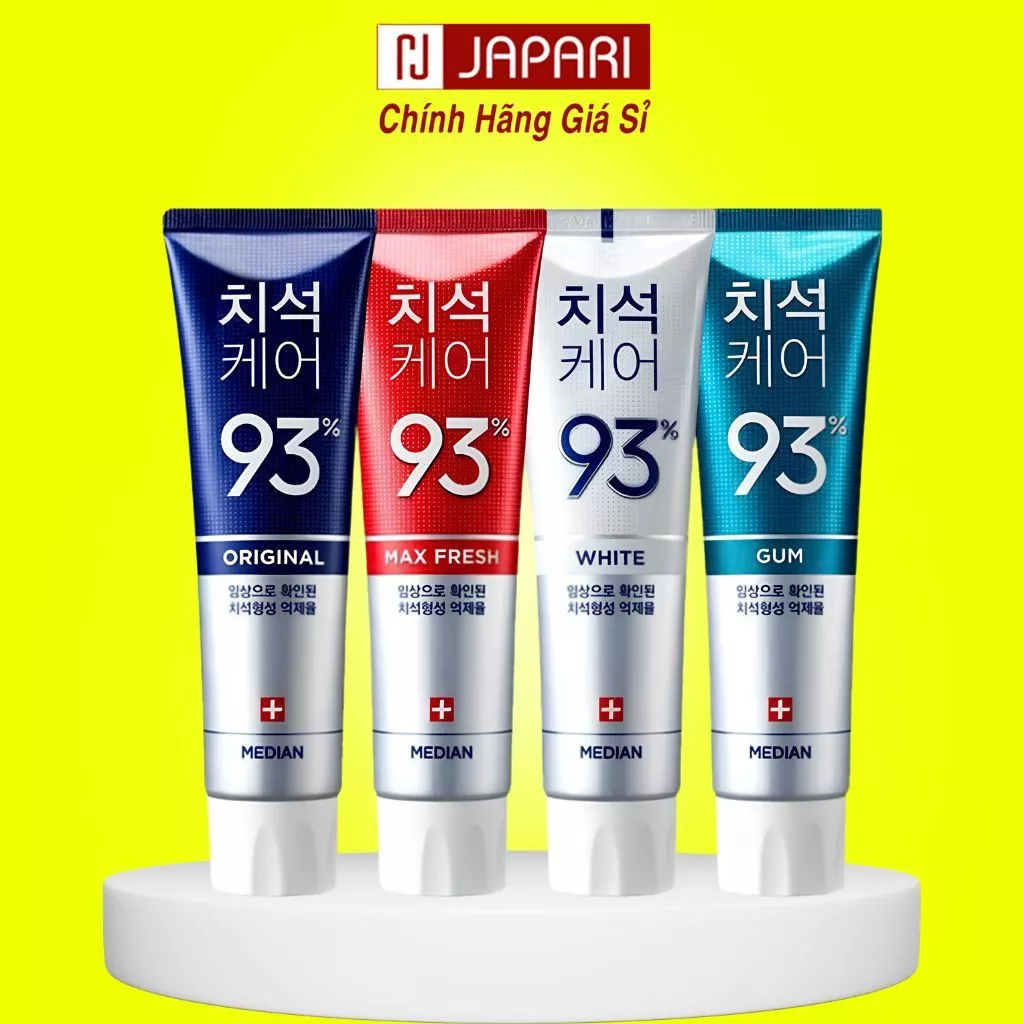 Kem Đánh Răng Median CHÍNH HÃNG 120g-Kem Đánh Trắng Răng Hàn Quốc Thơm Miệng,Giảm Ê Buốt Răng JAPARI